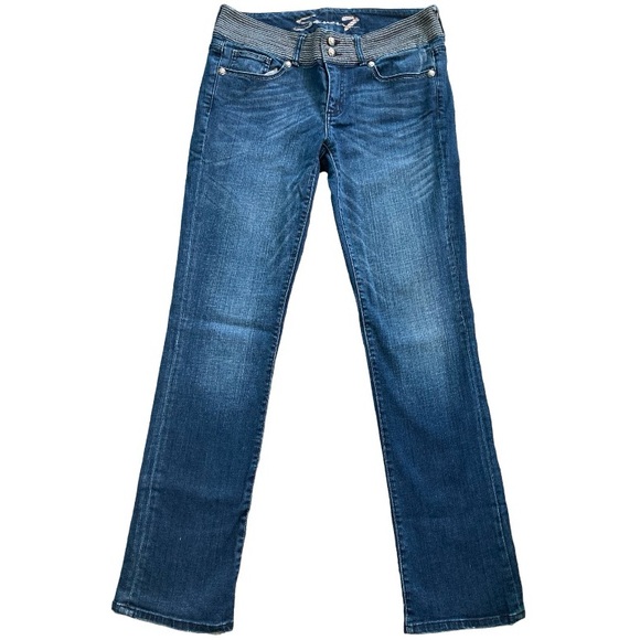 Women’s Embroidered 7FAM Jeans - Picture 1 of 9